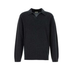 Le Kasha Men Midnight Blue Cashmere Gibson Sweater